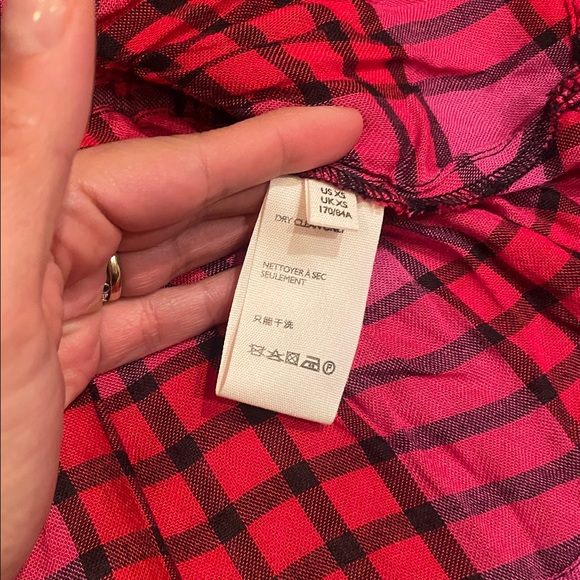 NWT Free People We The Free Pacific Dawn Plaid Shirt in color Red Combo - Picture 11 of 16